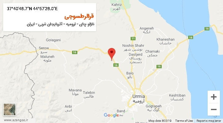 روستای قرالرطسوجی بر روی نقشه