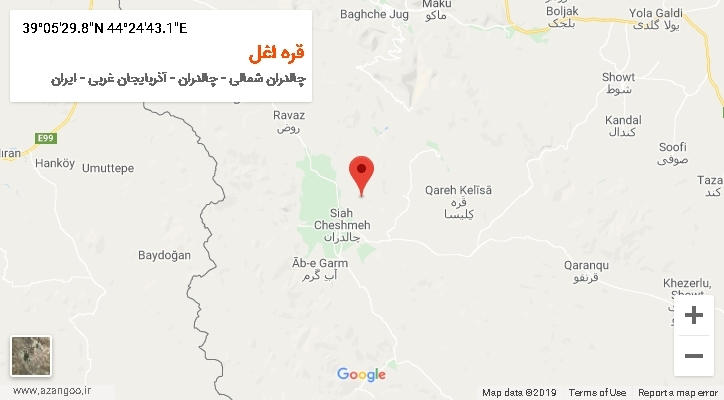 روستای قره اغل بر روی نقشه