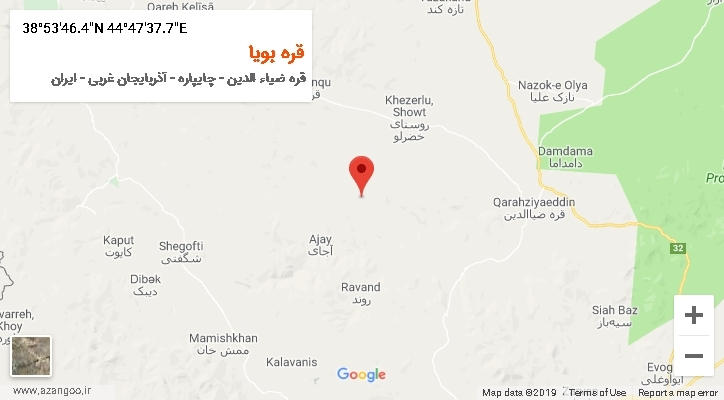 روستای قره بویا بر روی نقشه