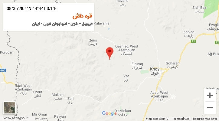 روستای قره داش بر روی نقشه