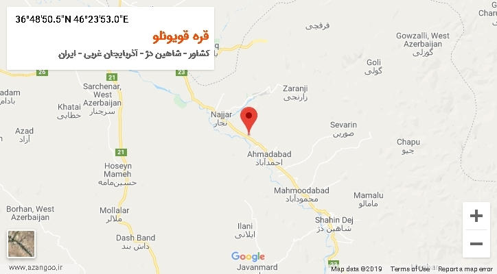 روستای قره قویونلو بر روی نقشه