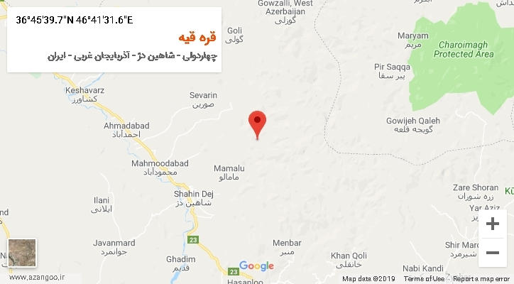 روستای قره قیه بر روی نقشه