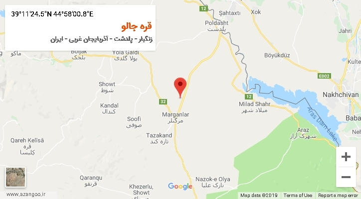 روستای قره جالو بر روی نقشه