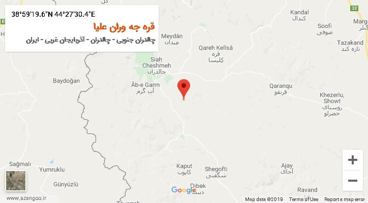 روستای قره جه وران علیا بر روی نقشه
