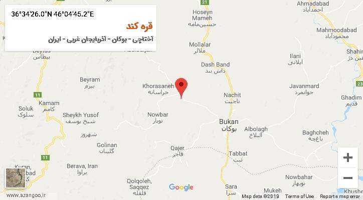 روستای قره کند بر روی نقشه