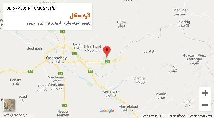 روستای قره سقال بر روی نقشه