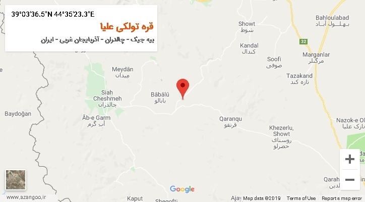 روستای قره تولکی علیا بر روی نقشه