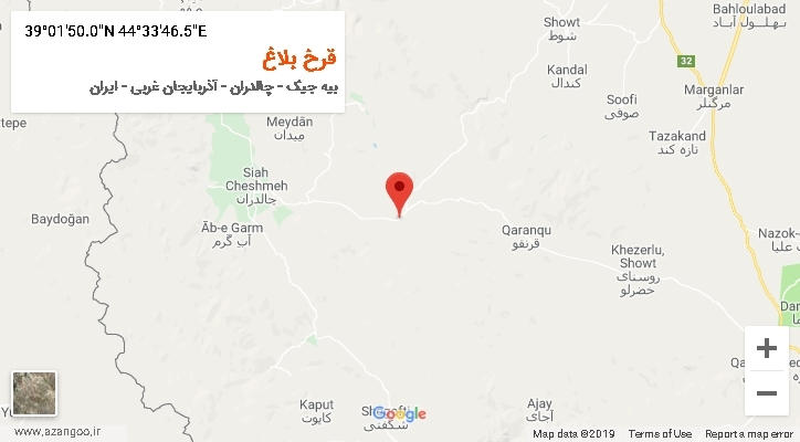 روستای قرخ بلاغ بر روی نقشه