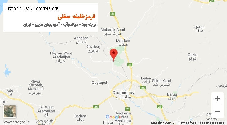 روستای قرمزخلیفه سفلی بر روی نقشه