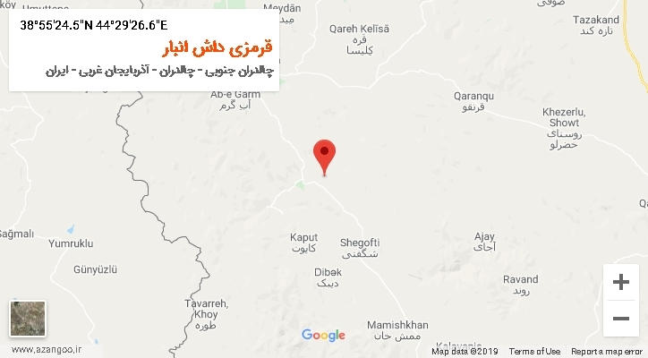روستای قرمزی داش انبار بر روی نقشه