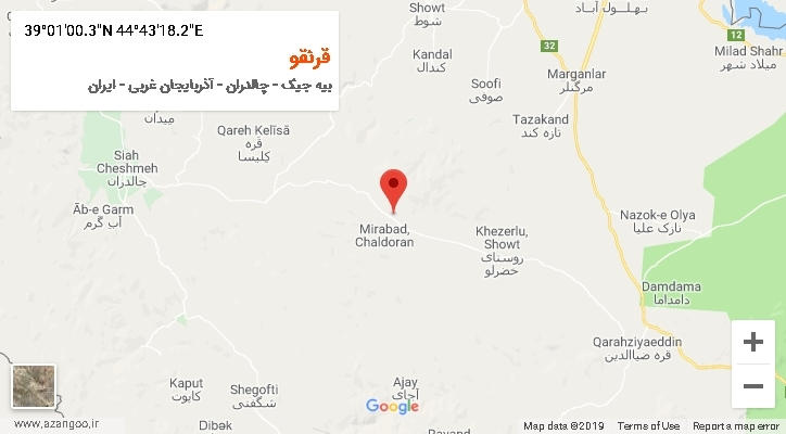 روستای قرنقو بر روی نقشه
