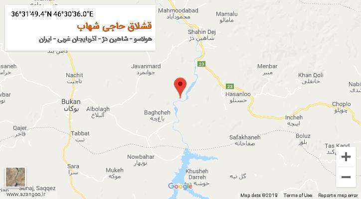 روستای قشلاق حاجی شهاب بر روی نقشه