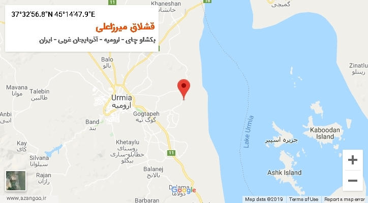 روستای قشلاق میرزاعلی بر روی نقشه