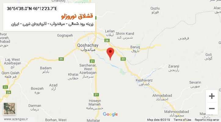 روستای قشلاق نوروزلو بر روی نقشه