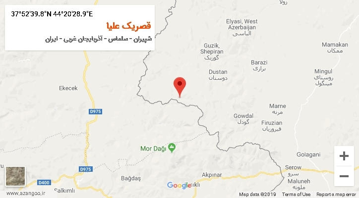 روستای قصریک علیا بر روی نقشه