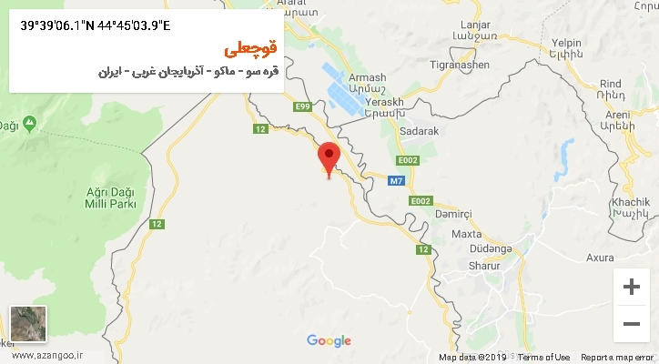 روستای قوچعلی بر روی نقشه