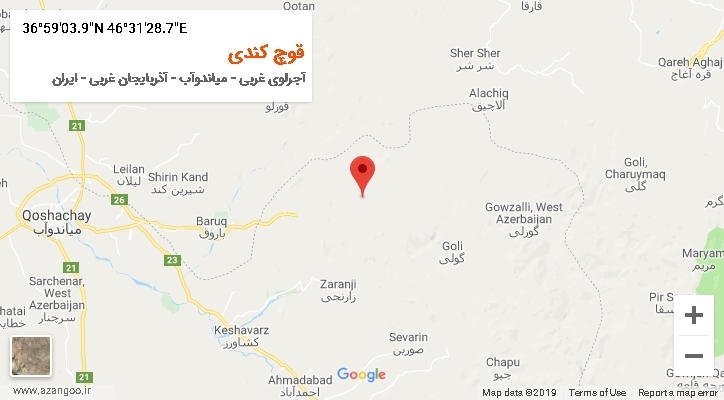 روستای قوچ کندی بر روی نقشه