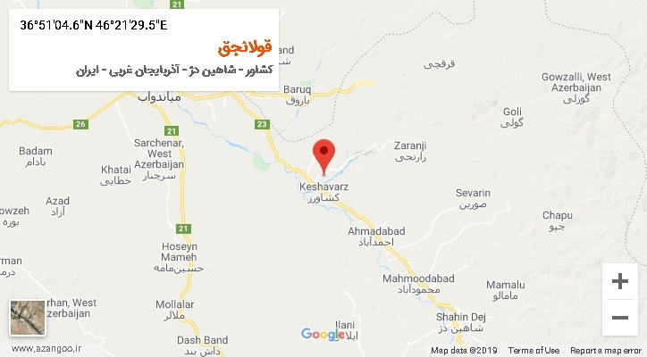 روستای قولانجق بر روی نقشه