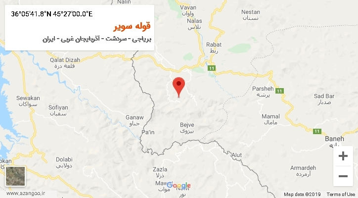 روستای قوله سویر بر روی نقشه