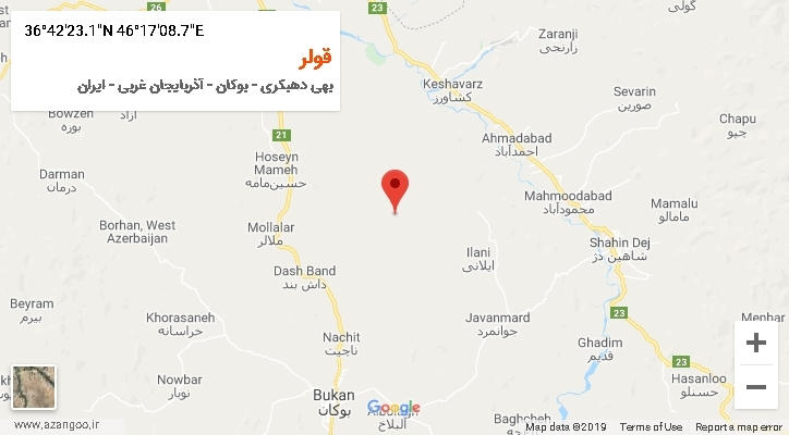 روستای قولر بر روی نقشه