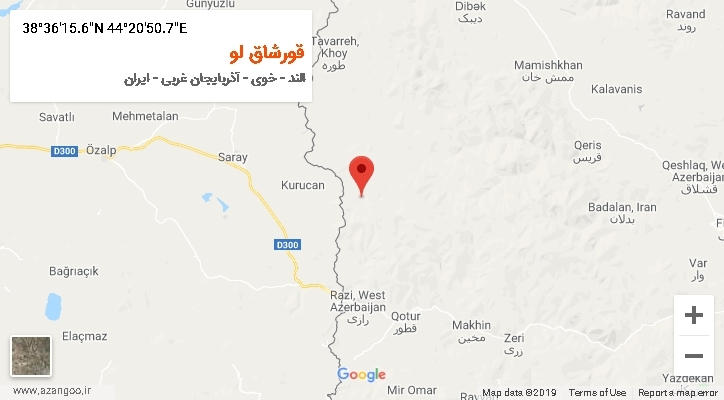 روستای قورشاق لو بر روی نقشه