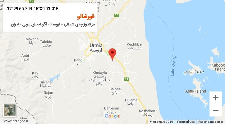 روستای قورشالو بر روی نقشه