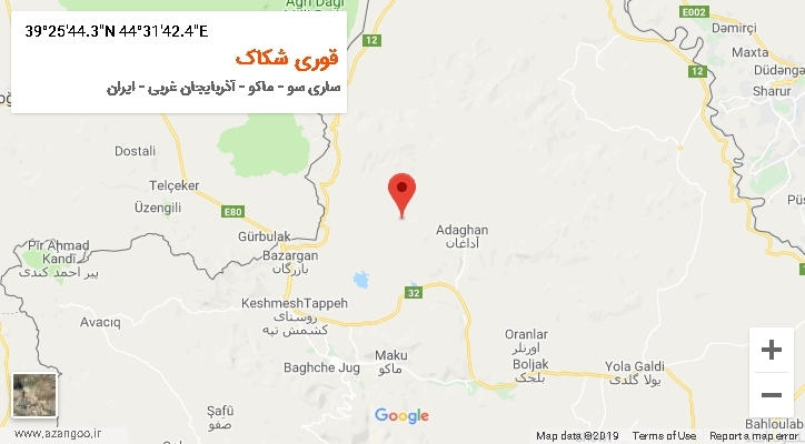 روستای قوری شکاک بر روی نقشه