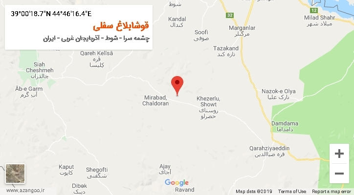 روستای قوشابلاغ سفلی بر روی نقشه