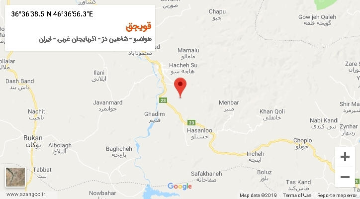 روستای قویجق بر روی نقشه
