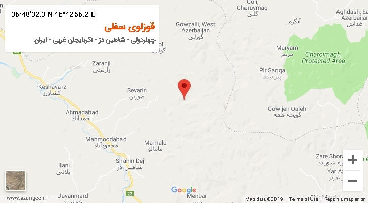 روستای قوزلوی سفلی بر روی نقشه