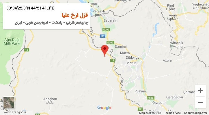 روستای قزل ارخ علیا بر روی نقشه