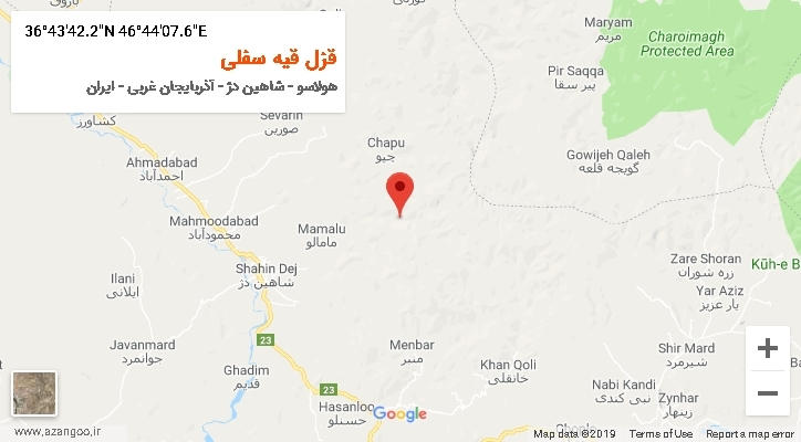 روستای قزل قیه سفلی بر روی نقشه