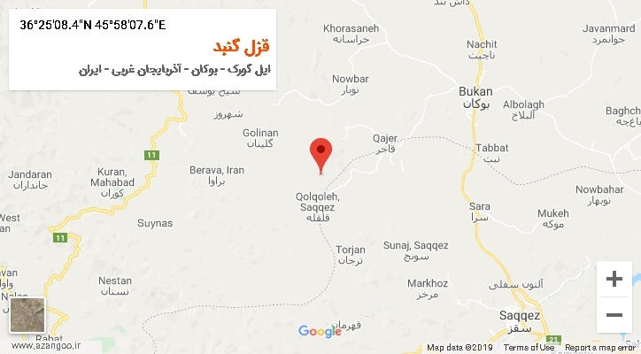 روستای قزل گنبد بر روی نقشه
