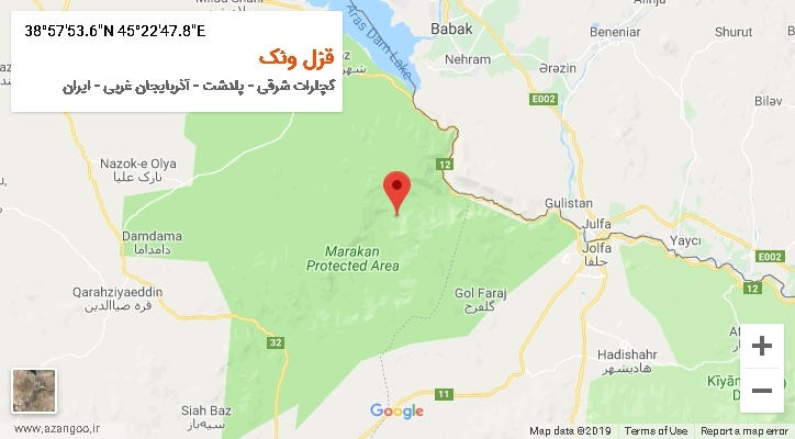 روستای قزل ونک بر روی نقشه