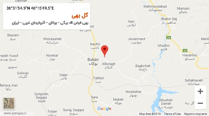 روستای گل بهی بر روی نقشه