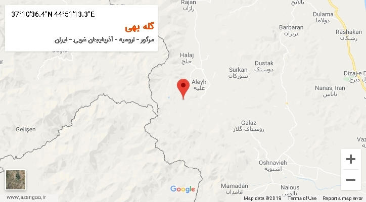 روستای گله بهی بر روی نقشه