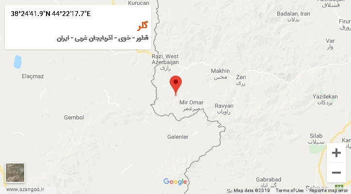 روستای گلر بر روی نقشه