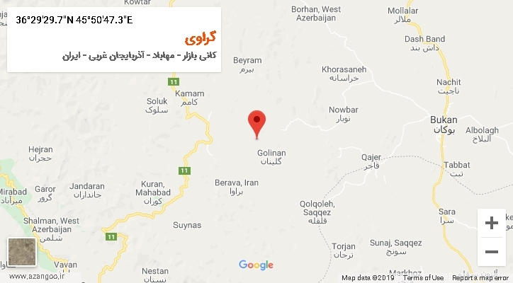 روستای گراوی بر روی نقشه