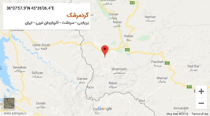 روستای گردمرشک بر روی نقشه