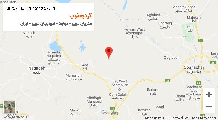 روستای گردیعقوب بر روی نقشه