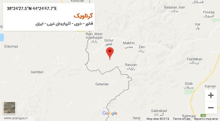 روستای گرناویک بر روی نقشه