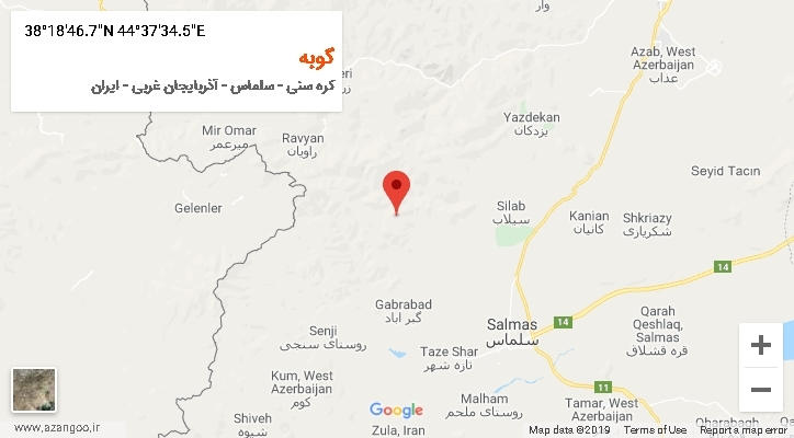 روستای گوبه بر روی نقشه