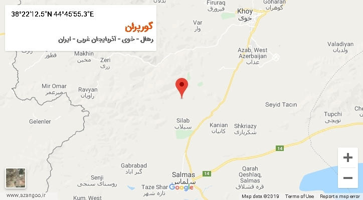 روستای گورپران بر روی نقشه