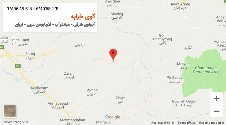 روستای گوی خرابه بر روی نقشه