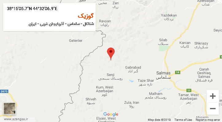 روستای گوزیک بر روی نقشه