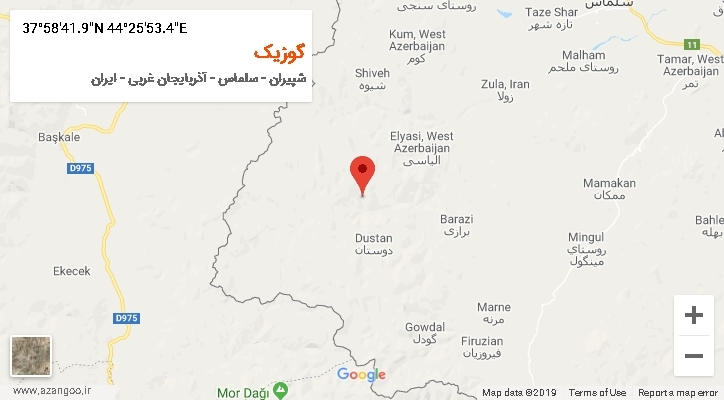 روستای گوزیک بر روی نقشه