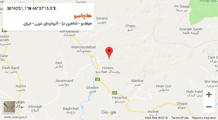 روستای هاچاسو بر روی نقشه