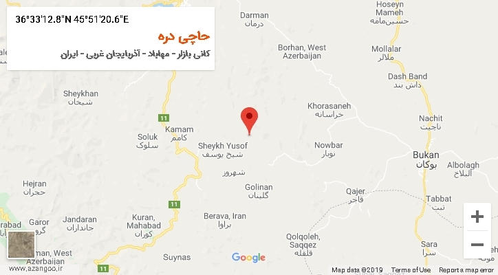 روستای حاچی دره بر روی نقشه