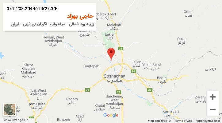 روستای حاجی بهزاد بر روی نقشه