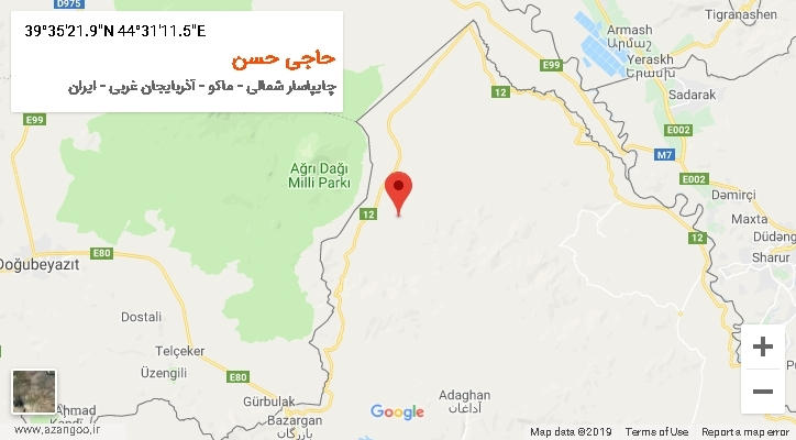 روستای حاجی حسن بر روی نقشه